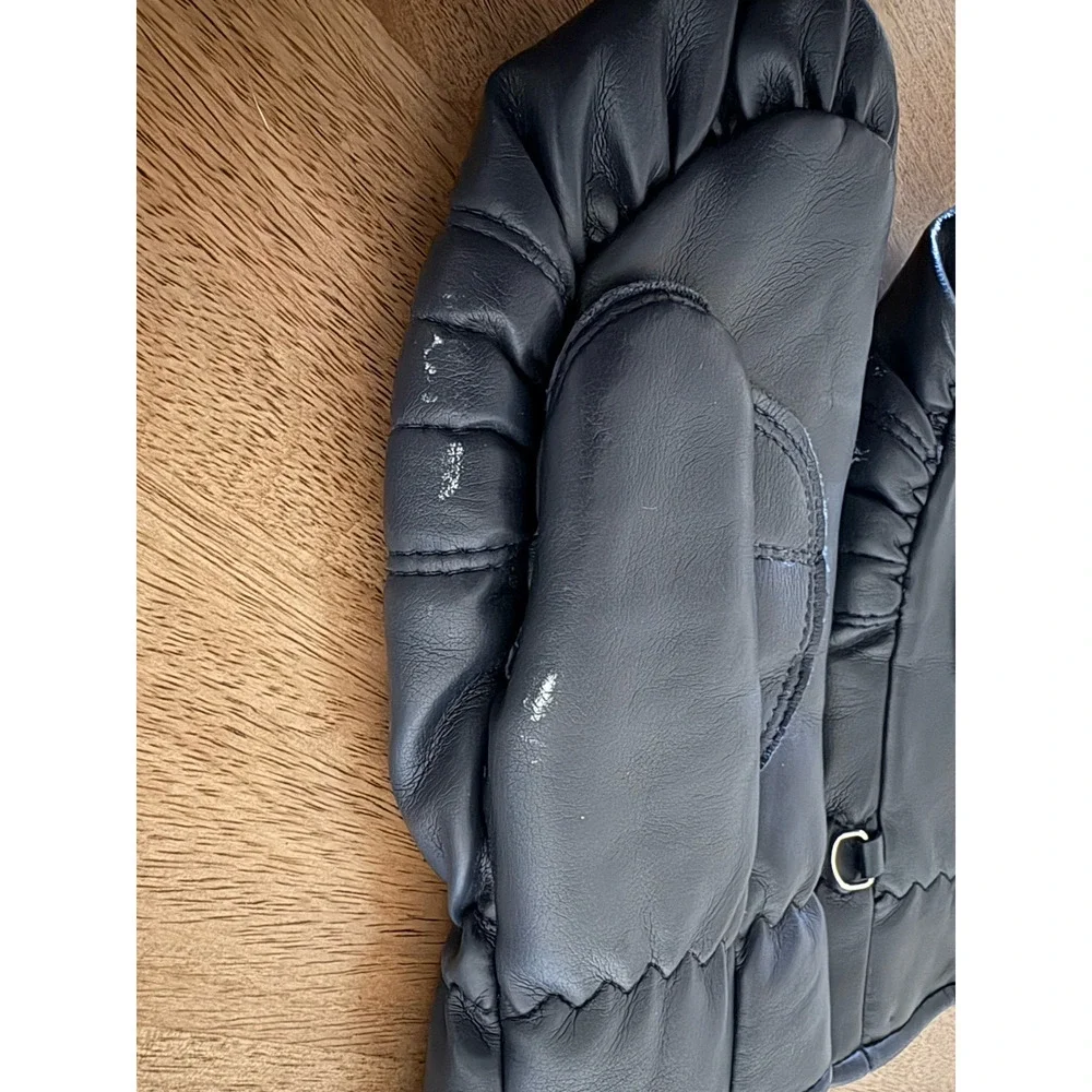 Obermeyer Women's Mittens Medium Navy Blue Ski Snowboard Winter Fleece Lined